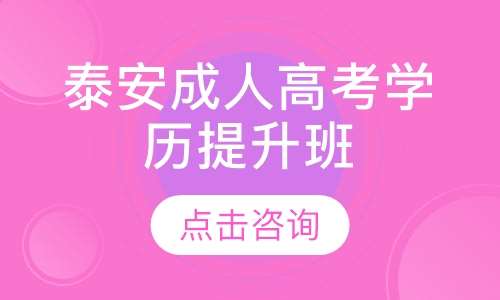 泰安成人高考学历提升班